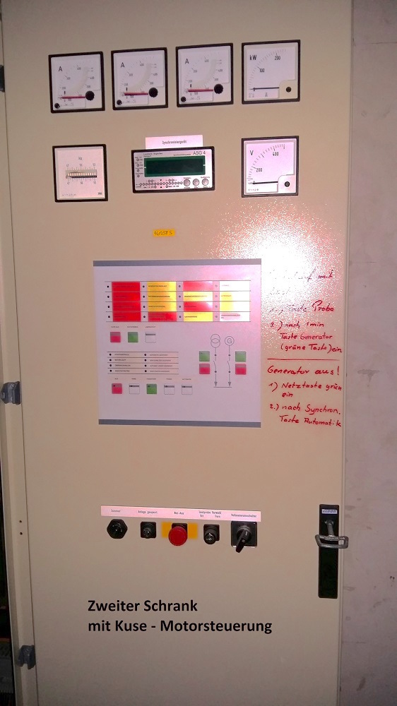 Notstromanlage 210 kVA - komplett - Automatik, Überwachung, Tank- und Abgasanlage - VERKAUFT !
