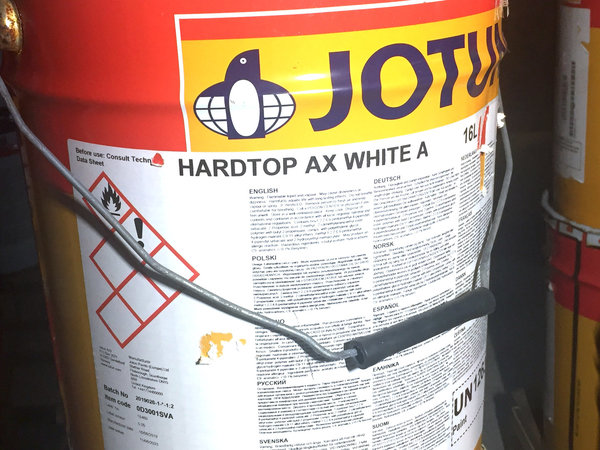 AKTION: JOTUN Hardtop AX - 2K Polyurethan Topcoat - Hochglanz Endlack - 5 Liter - weiß
