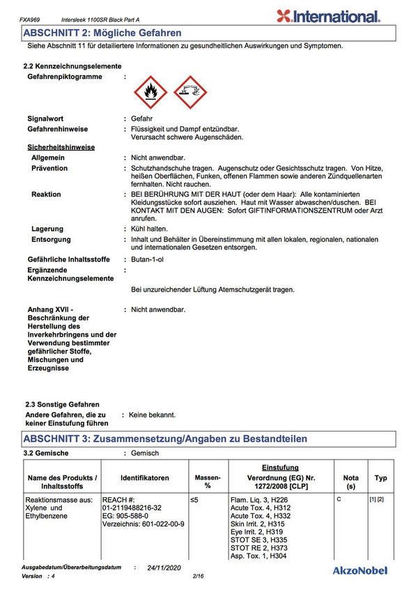 INTERNATIONAL Intersleek 1100SR - Umweltfreundliche Antifouling - 10L ohne Biozide ! - Farbton ROT